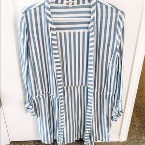 Blue white Striped Blouse